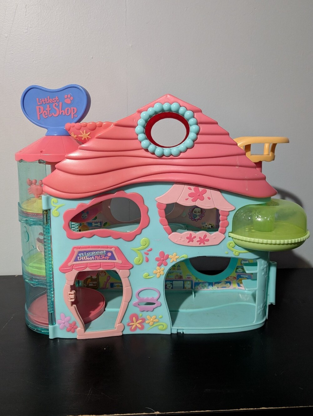 Vintage LPS The Biggest Littlest Pet Shop Playset House With Turnkey No Doors